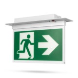 Lampa exit Avide AEXITL-IP20-RE, pentru evacuare de urgenta, 1 W, autonomie 3 ore, IP20