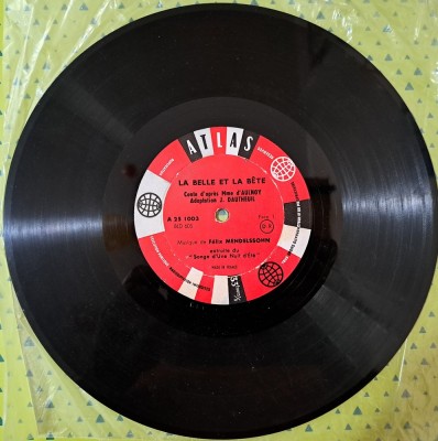 Disc Vinil -La Compagnie L. Dupont-Becker - La Belle Et La B&amp;ecirc;te (10&amp;quot;) -Atlas-A 25 1003 foto