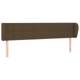 Cumpara ieftin Tablie de pat cu aripioare maro inchis 183x23x78/88 cm textil