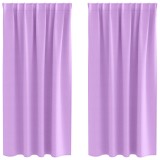 vidaXL Perdele cu perdele 2 pcs Violet Poliester