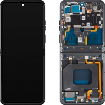 Display cu Touchscreen Motorola Razr 2024 / Razr 50, cu Rama, Sub Inner, Gri (Steel Wool), Service Pack 5D68C24806 foto