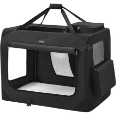 FEANDREA Geanta transport animale de companie, pliabila, din material textil, marime XXL, 102x69x69cm, negru Household NewTrend