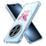 Husa antisoc pentru honor magic7 pro - airbag magsafe, col&Egrave;uri ranforsate- butterfly roz