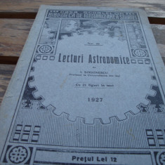 I. Simionescu - Lecturi astronomice - 1927 - cu 22 fig in text