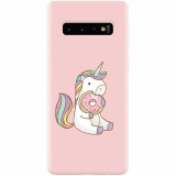 Husa silicon pentru Samsung Galaxy S10, Unicorn Donuts