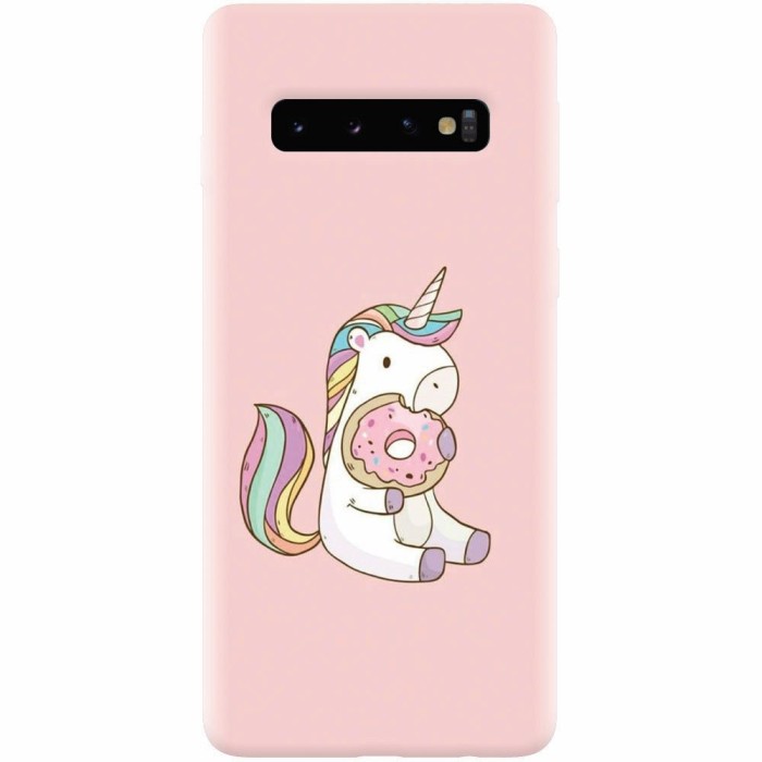 Husa silicon pentru Samsung Galaxy S10 Plus, Unicorn Donuts Husa silicon pentru Samsung Galaxy S10 Plus, Unicorn Donuts