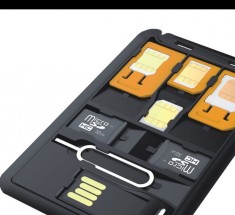 Set adaptor mini SIM 5 in 1, cititor de carduri micro SD foto