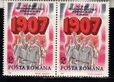 A11 TX10 7 - 1987 - 80 de ani de la rascoala taranilor din 1907 - pereche de doua timbre
