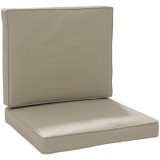 Outsunny Set de 2 perne pentru scaun perne de șezut cu huse detașabile perne matlasate umplutură din spumă poliester kaki | Aosom Romania