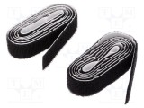 Bandă arici TESA 20mm x 1m cauciuc negru pentru legare