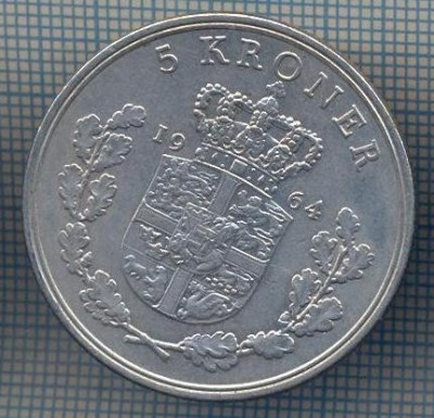AX 1458 MONEDA- DANEMARKA - 5 KRONER -ANUL 1964-STAREA CARE SE VEDE foto