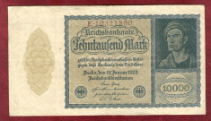 Bancnota Germania - REICHSBANKNOTE - 10.000 MARK 1922 - serie rosie #2 foto