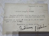 AN 1924 , invitatie la teatru semnata olografa de actorul TONY BULANDRA