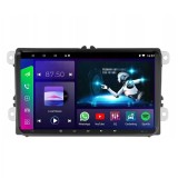 Navigatie Android Auto Carplay Wireless 2+32GB, Ecran 9&quot; VW Skoda Seat, Quad Core, IPS, GPS, Mirrorlink, Waze, Youtube, Compatibila cu ... 