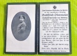 E539- WW1-ACT DECES MILITAR GERMAN IN UNIFORMA CARE A SERVIT PATRIA.