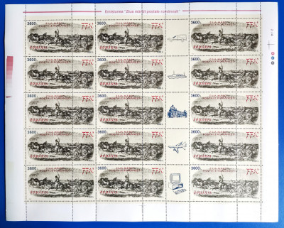 ROMANIA 1997 Ziua marcii postale - 2 Coli cu 10 viniete diferite MNH - LP 1435 a foto