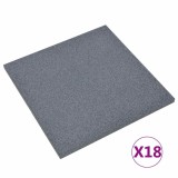 Cumpara ieftin Placi de protectie la cadere 18 buc, gri, 50x50x3 cm, cauciuc