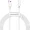 CABLU alimentare si date Baseus Superior, Fast Charging Data Cable pt. smartphone, USB la USB Type-C 66W, 2m, alb &quot;CATYS-A02&quot; (timbru verde 0.18 lei)
