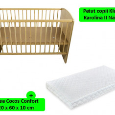 Patut KLUPS Karolina II Natur + Saltea 10 MyKids Confort II