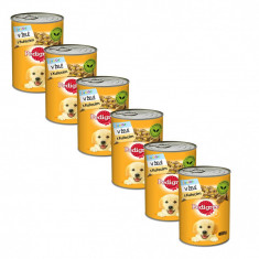 Pedigree conservă cu pui în gelatină, pentru cățeluși 6 x 400 g