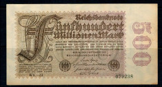 Germania 1923 - 500 millionen Mark, circulata foto