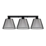 Plafonieră Modernă Klausen Novos PL3 Negru 66x21cm, Lustră Textilă 3xE27 pentru Living, Iluminat Interior Elegant, Design Calitativ, Design Rafinat