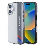 Husa pentru iPhone 16 Plus - BMW Hardcase Motorsport IML Vertical Stripe (BMHCP16M23HTFEG) - Grey