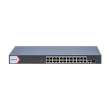 Switch 24 porturi PoE Gigabit, 1 port SFP Gigabit, 1 port RJ45 Gigabit, 1U, management - HIKVISION DS-3E1526P-EI-M SafetyGuard Surveillance