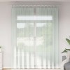 Perdele Voal Gri Deschis 140x260 cm vidaXL, Set 2 Bucăți, Semitransparente, Poliester