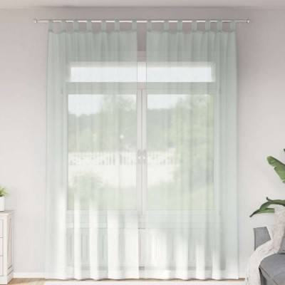 vidaXL Perdele voal cu bucle 2 buc Gri deschis 140x260 cm 4102300 foto