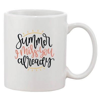 Cana alba personalizata &amp;#039;Summer I miss you already&amp;#039;, INOVATIX&amp;reg;. 330ml foto