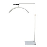 Lampa Profesionala 70 cm pentru Make-Up, Semiluna, cu LED de 50 W, Lumina Calda, Rece, cu rotire 360&deg;, ideala pt Gene, Manichiura, Studio Tatuaje Alba
