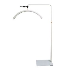 Lampa Profesionala 70 cm pentru Make-Up, Semiluna, cu LED de 50 W, Lumina Calda, Rece, cu rotire 360&deg;, ideala pt Gene, Manichiura, Studio Tatuaje Alba