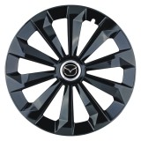Set 4 Capace Roti 14 inchi (R14) Fame Negru, Compatibile Cu Mazda, Autohelix MSA