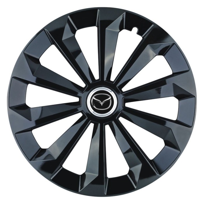 Set 4 Capace Roti 14 inchi (R14) Fame Negru, Compatibile Cu Mazda