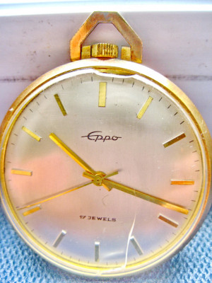C49-I-Ceas dama model de lux vechi EPP Swiss 17 jewels functional alama aurita. foto