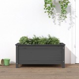 VidaXL Jardinieră de grădină, gri, 82,5x40x39 cm, lemn masiv pin 825256
