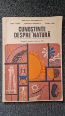 CUNOSTINTE DESPRE NATURA. MANUAL PENTRU CLASA A IV-A - Soigan, Teodorescu