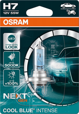 Bec halogen H7 blister 12V 55W Osram Cool Blue Intense NextGen foto