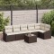 vidaXL Set de canapele pentru grădină 7 pcs Maro Rattan poli 3346748