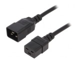 Cablu Alimentare IEC C19 Mamă la IEC C20 Tată 1,8m Negru