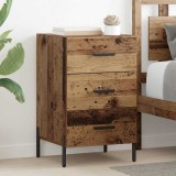 vidaXL Dulap de noapte Lemn vechi 40 x 40 x 66 cm Lemn compozit 882125