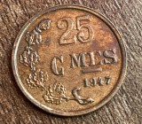 C50 - Moneda foarte veche - Letzeburg / Luxemburg - 25 centimes - 1947