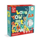 Hape Magneti Litere Alfabet din Lemn, 52 Piese, 3 ani+, Joc Educativ Montessori, Baieti si Fete