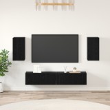 VidaXL Set comodă TV Pe perete 4 pcs Stejar negru 80 x 30 x 30.5 cm