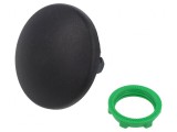 Comutator Negru 22mm Acționat prin Apăsare