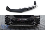 Spoiler Maxton Design versiunea 2 potrivit pentru bara frontala a BMW X5 G05 cu pachet M 2018-2023, lac negru Performance AutoTuning