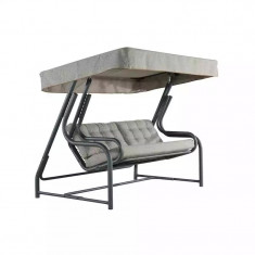 Balansoar gradina, 3 persoane, Royal, structura metal, gri antracit, 200 x 120 x 165 cm