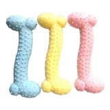 Set 3 jucarii de mestecat pentru caini, multicolore, forma de Os, 10.5 cm