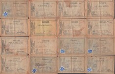 A3187N Asigurarea Rom&acirc;nească, Societate Anonimă Rom&acirc;nă de asigurare generală și asigurare țărănească, lot de 16 chitanțe, anii 1930